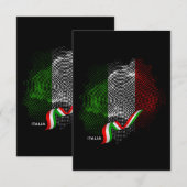 Carte De Remerciements Drapeau italien (Devant / Derrière)