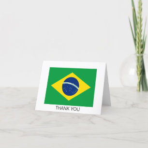 Carte De Remerciements Drapeau patriotique du Brésil