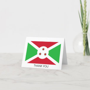 Carte De Remerciements Drapeau patriotique du Burundi