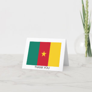 Carte De Remerciements Drapeau patriotique du Cameroun