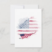 Carte De Remerciements Drapeau USA (Dos)