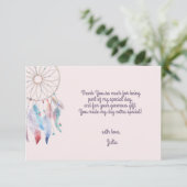 Carte De Remerciements Dream Big Boho Dreamcatcher anniversaire de enfant (Debout devant)