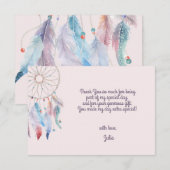 Carte De Remerciements Dream Big Boho Dreamcatcher anniversaire de enfant (Devant / Derrière)
