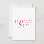 Carte De Remerciements Dream Big Inspirational Motivational (Devant)