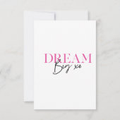 Carte De Remerciements Dream Big Inspirational Motivational (Dos)