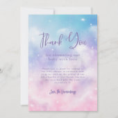 Carte De Remerciements Dreamy Cloud Neuf Baby shower fille (Devant)