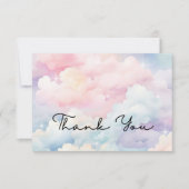 Carte De Remerciements Dreamy Pastel Cloud Neuf Baby shower (Devant)