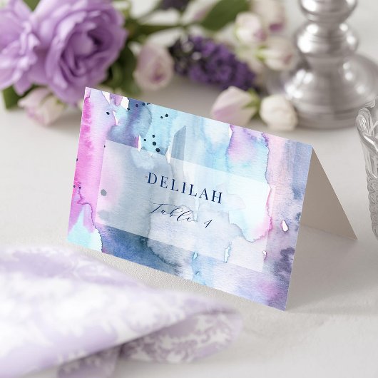 Carte De Remerciements Dreamy Spring Bridal Shower Folded Place Cards