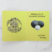 Carte De Remerciements Drôle Bowls de pelouse Salutation, Big Birthday Ca (Intérieur)