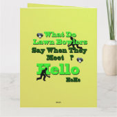 Carte De Remerciements Drôle Bowls de pelouse Salutation, Big Birthday Ca (Dos)