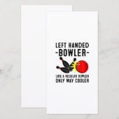Carte De Remerciements Drôle cadeau Bowling Pour Hommes Femmes Cool Gauch (Devant / Derrière)