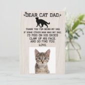 Carte De Remerciements drôle Cher chat papa photo collage Fête des pères (Debout devant)