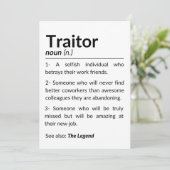 Carte De Remerciements Drôle collègue d'adieu, collègue quittant son empl (Debout devant)