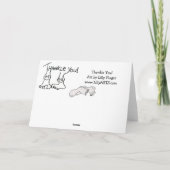 Carte de remerciements drôle de bande dessinée (Dos)