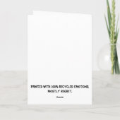 Carte De Remerciements drôle Divorce Humour pour un nouveau départ (Dos)