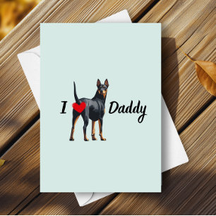 Carte De Remerciements Drôle Doberman De Pet Chien Butt Bum Fête des père
