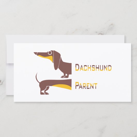 Carte De Remerciements Drôle mignon dachshund pour parent chien long (Dos)
