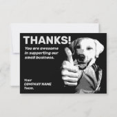 Carte De Remerciements Drôle style d'image vintage (Dos)