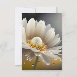 Carte De Remerciements Droplets Fleurs Calme Nature Tranquille Flux Pacif