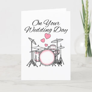 Carte De Remerciements Drummer Mariage Card Drum Enseignant Musicien