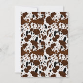 Carte de remerciements du Baby shower de la vache (Dos)