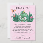 Carte de remerciements du Baby shower des amis de  (Devant)