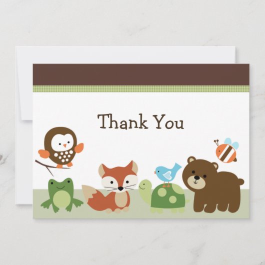 Carte de remerciements du Baby shower des amis des (Devant)