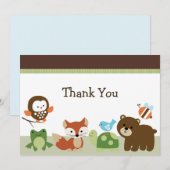 Carte de remerciements du Baby shower des amis des (Devant / Derrière)