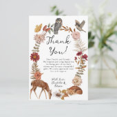 Carte de remerciements du Baby shower des animaux  (Debout devant)