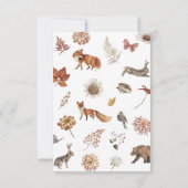 Carte de remerciements du Baby shower des animaux  (Dos)