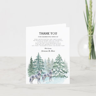 Carte de remerciements du Baby shower des animaux 