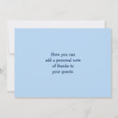 Carte de remerciements du Baby shower des avions (Dos)