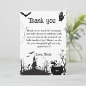 Carte de remerciements du Baby shower fantôme d'Ha (Debout devant)