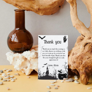 Carte de remerciements du Baby shower fantôme d'Ha