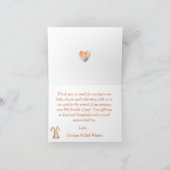 Carte de remerciements du Baby shower faunique de  (Intérieur)