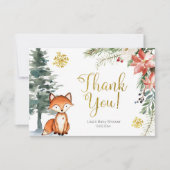 Carte de remerciements du Baby shower forestier d' (Devant)