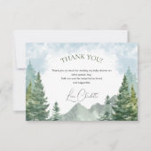 Carte de remerciements du Baby shower forestier d' (Devant)