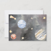 Carte de remerciements du Baby shower spatial (Dos)