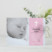 Carte de remerciements du baptême/du baptême (Debout devant)