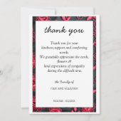 carte de remerciements du cadre de fleurs (Devant)