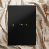 Carte de remerciements du code braille