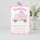 Carte de remerciements du cône de neige | Merci de (Debout devant)