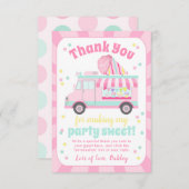 Carte de remerciements du cône de neige | Merci de (Devant / Derrière)