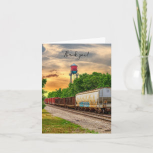 Carte de remerciements du coucher de soleil de Ste