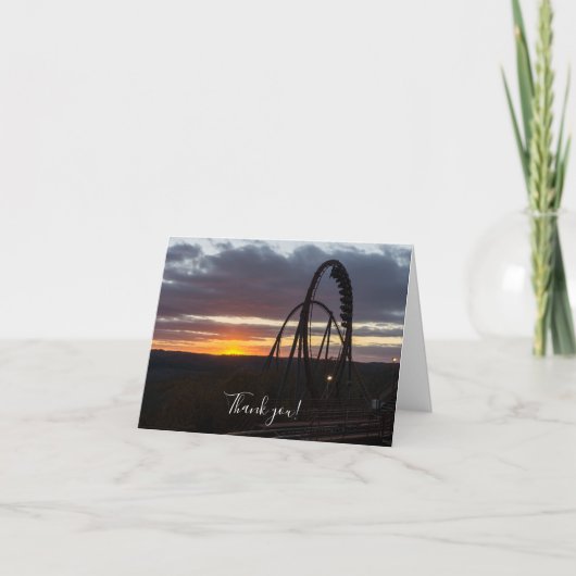 Carte de remerciements du coucher du soleil (Devant)