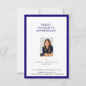 Carte de remerciements du courtier immobilier (Dos)