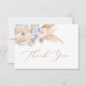 Carte de remerciements du désert bleu Pampas Grass (Devant)