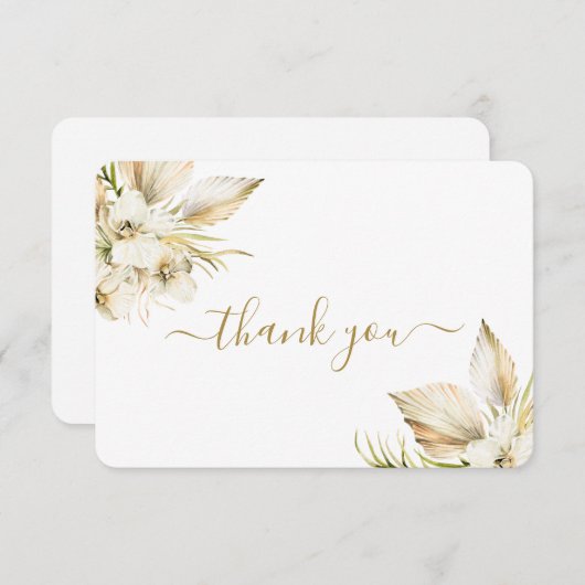 carte de remerciements du désert de Boho (Devant / Derrière)