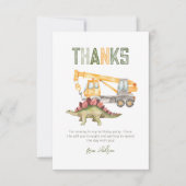 Carte de remerciements du Dino Construction Party (Devant)