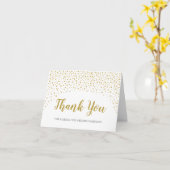 Carte de remerciements du fournisseur Mariage Gold (Fleur jaune)
